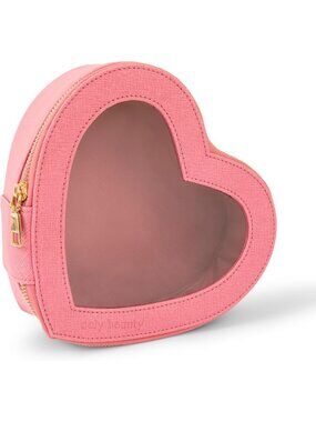 Pink Heart Cosmetic Bag – Large Capacity Makeup & Skincare Organizer, Perfect